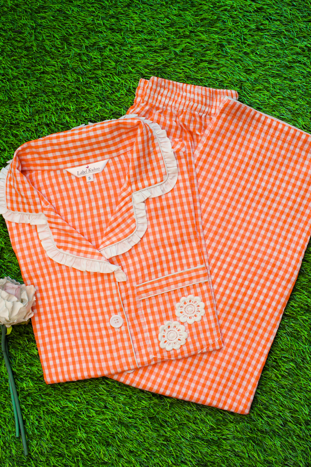 Orange Rose Night Suit Set