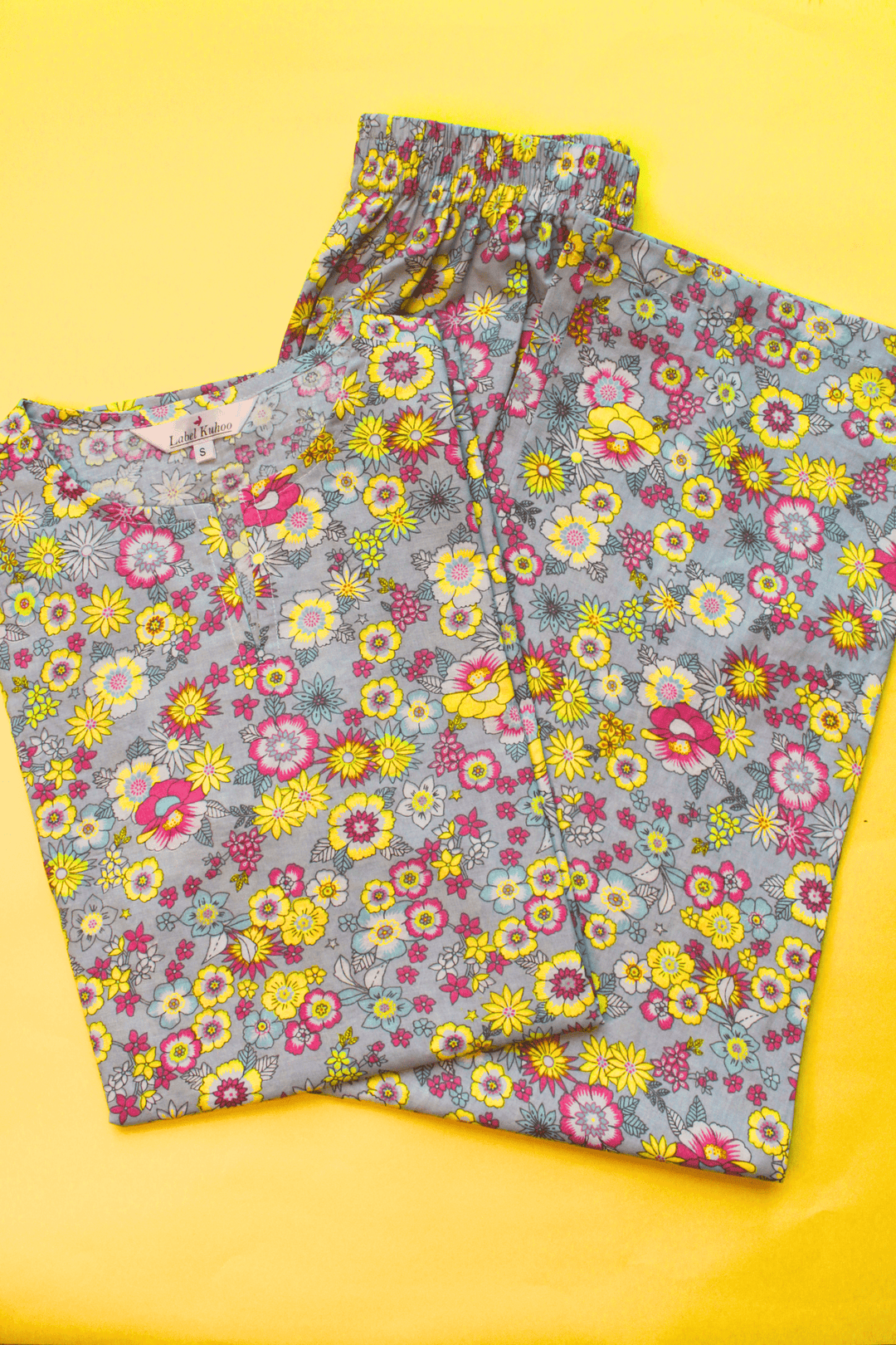 Grey Floral Co-ord Set