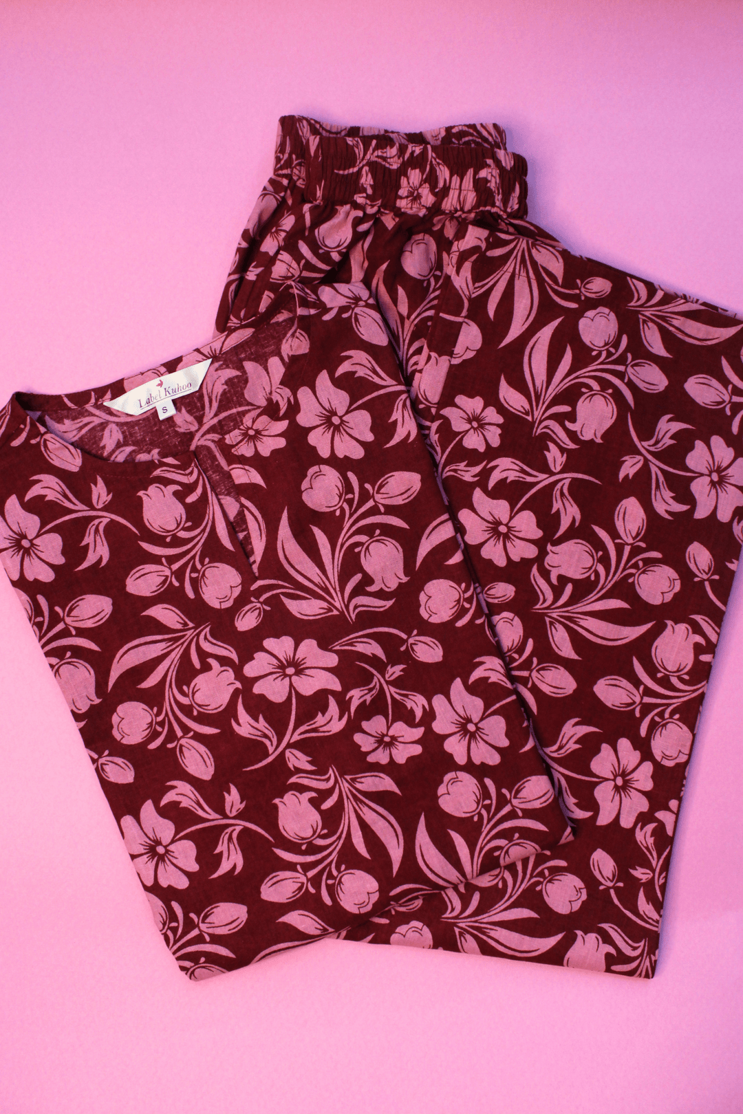 Floral Maroon Co-ord Set
