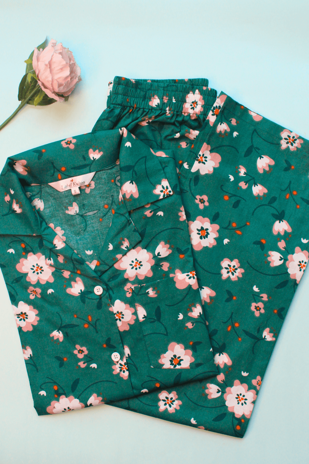 Lily Green Night Suit Set