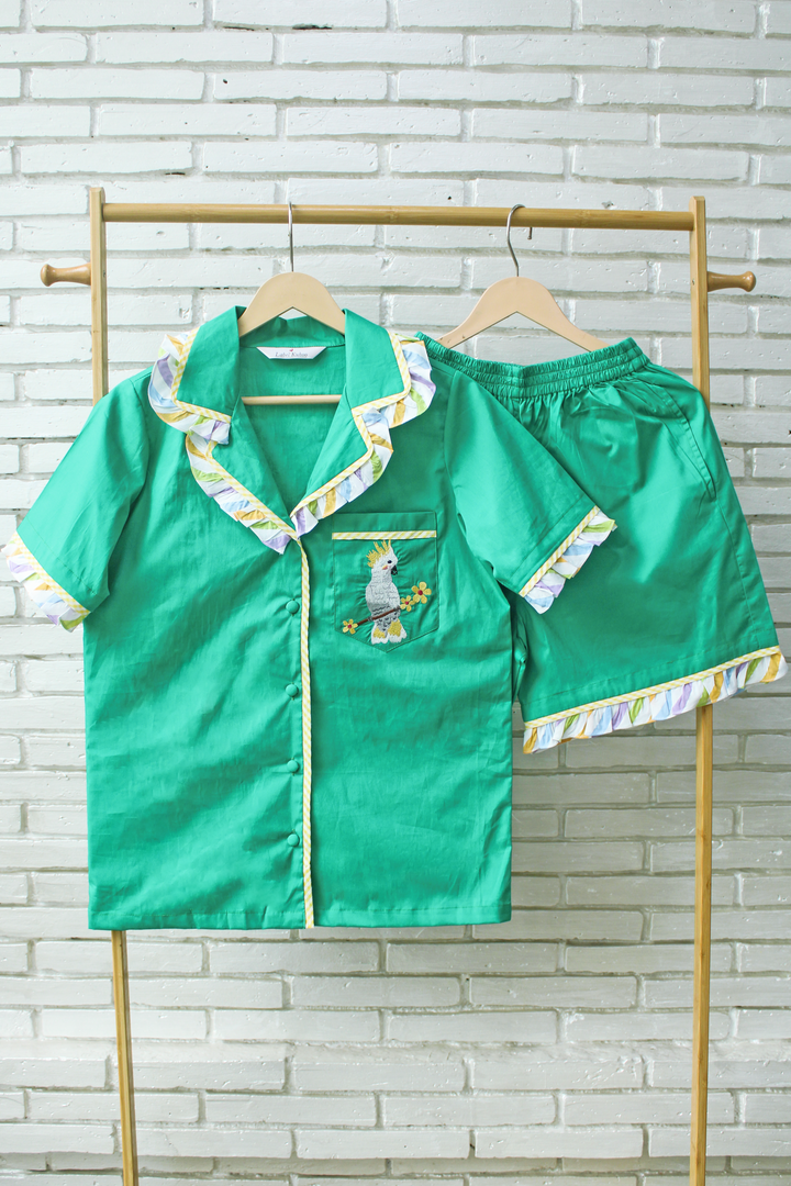 Tropical Cockatoo Shorts Set