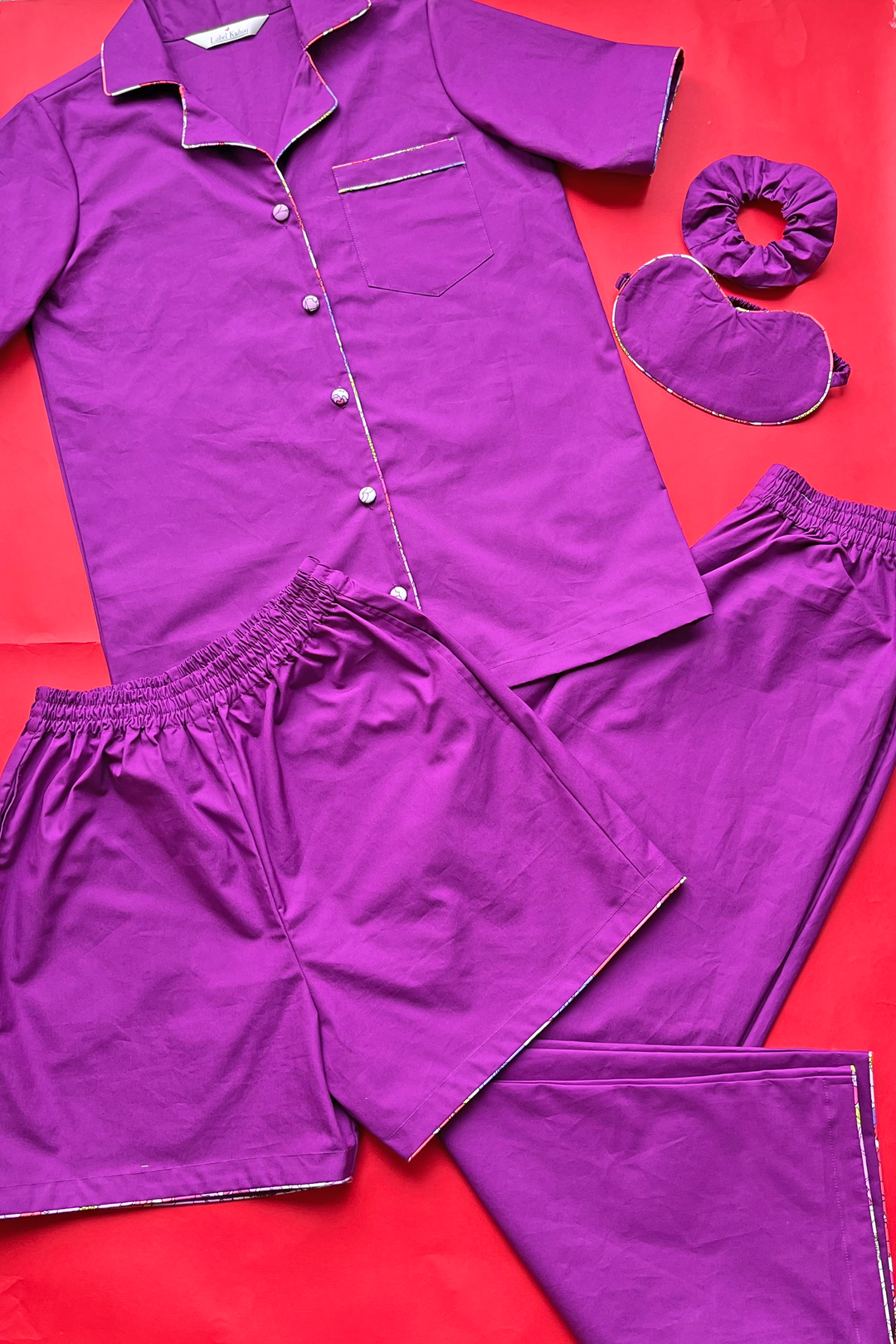 Purple Love – 5 Pcs Nightwear Set