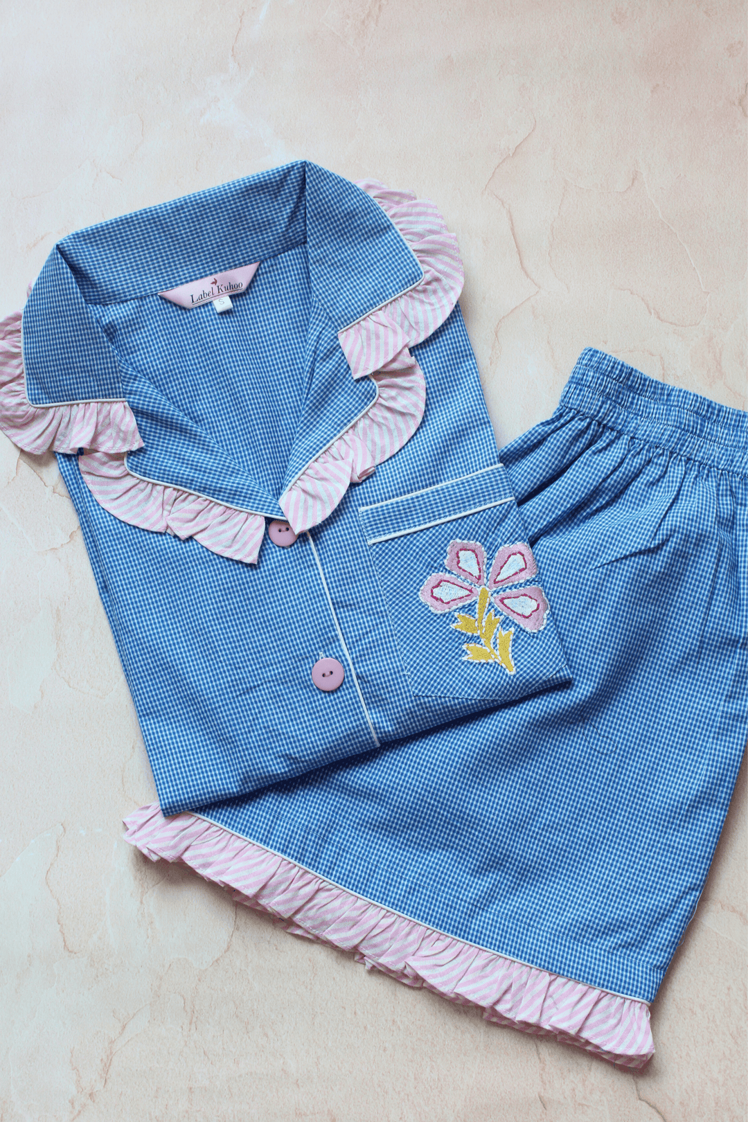 Bloom In Blue Shorts Set