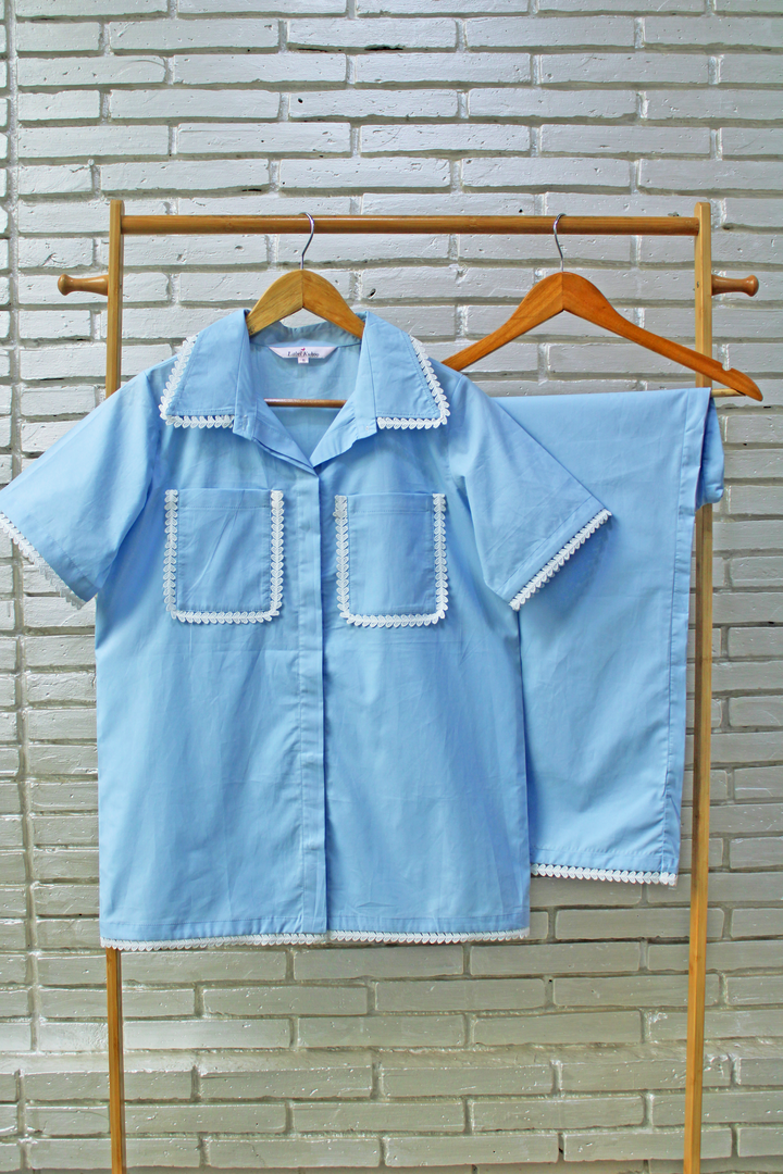 Sky Blush Night Suit Set
