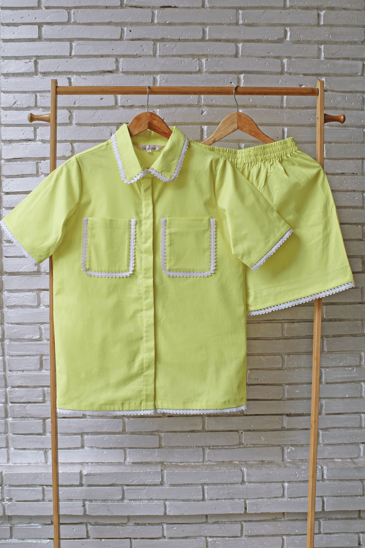 Butter Yellow Shorts Set