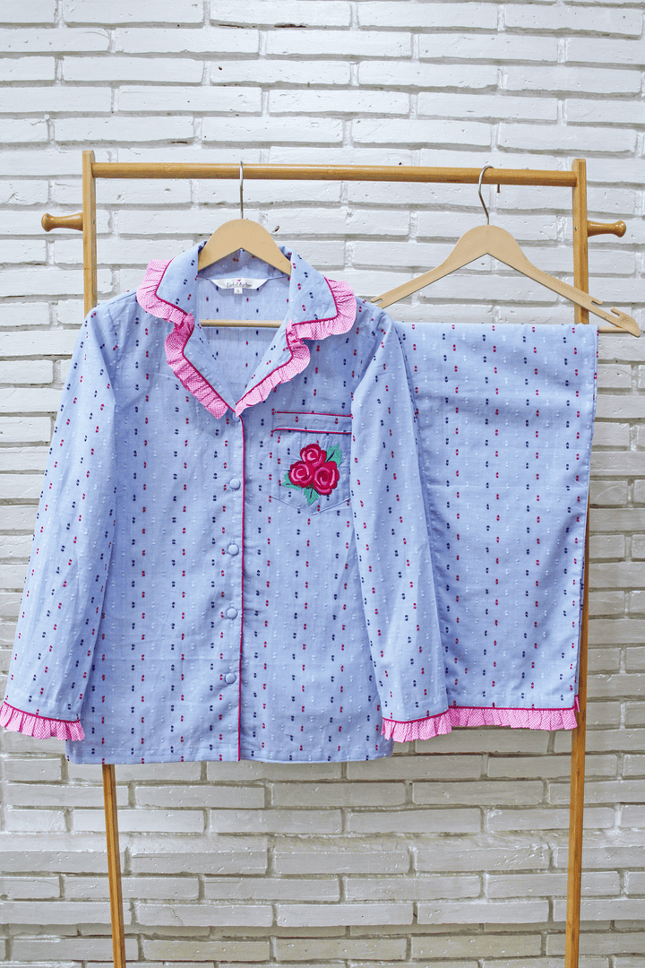 Rosy Blossom Night Suit Set