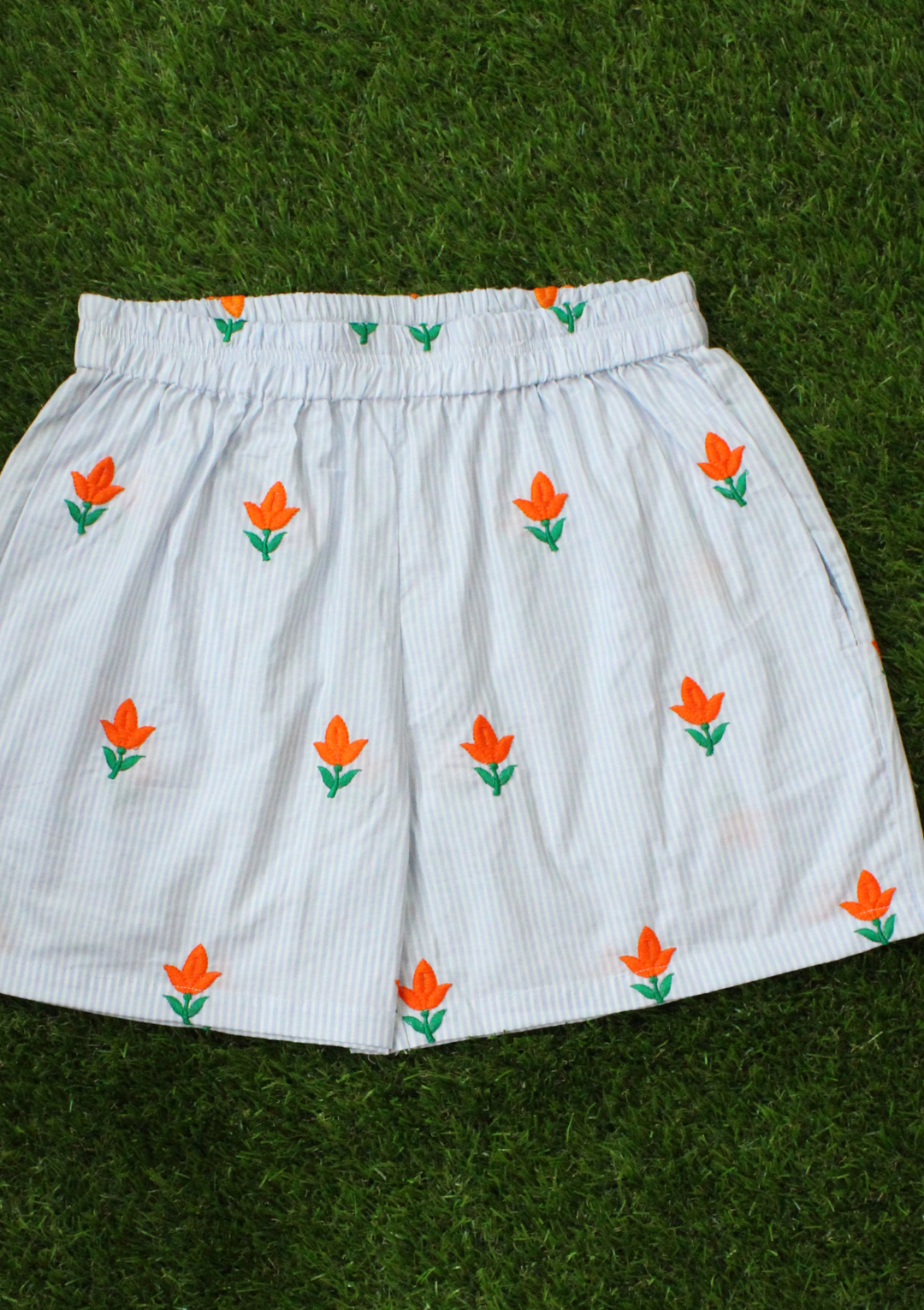 Orange Tulips Shorts
