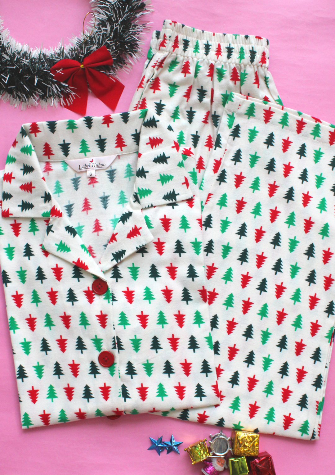 Xmas Trees Night Suit Set