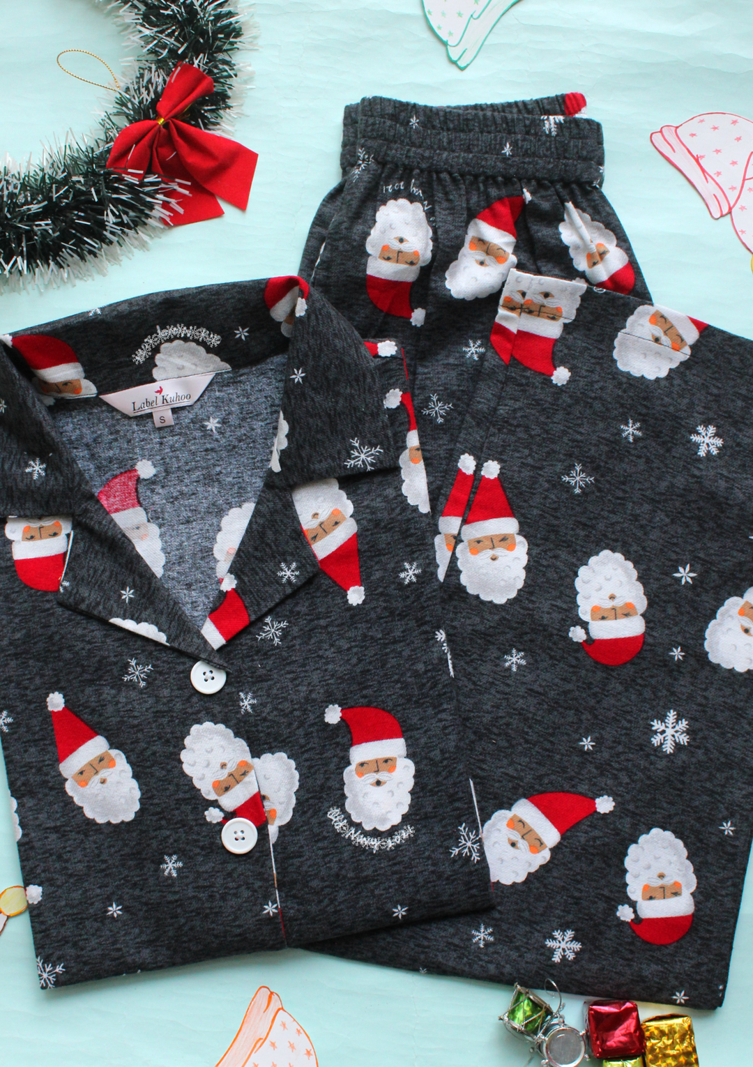 Santa Night Suit Set