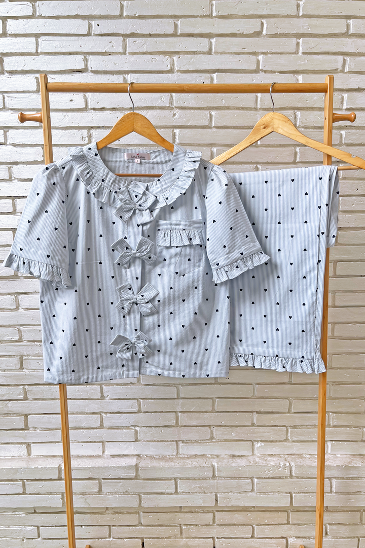 Bows Of Love Night Suit Set