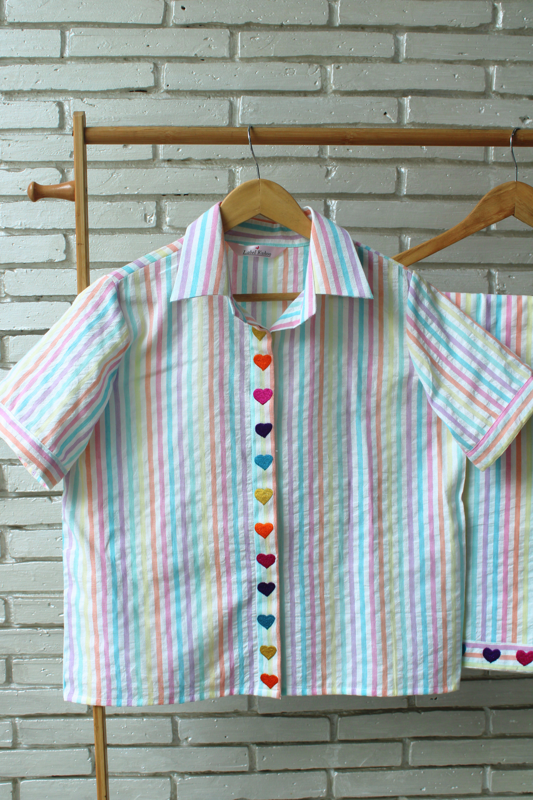 Candy Hearts Shorts Set