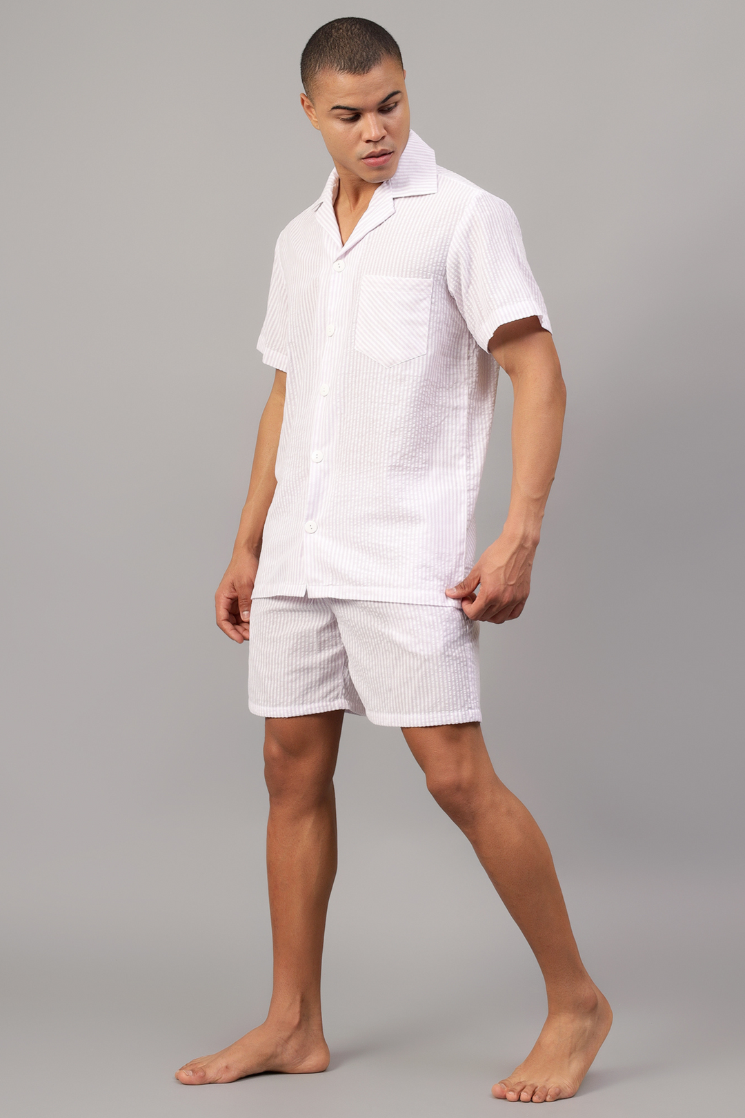 Lavender Haze Men Shorts Set