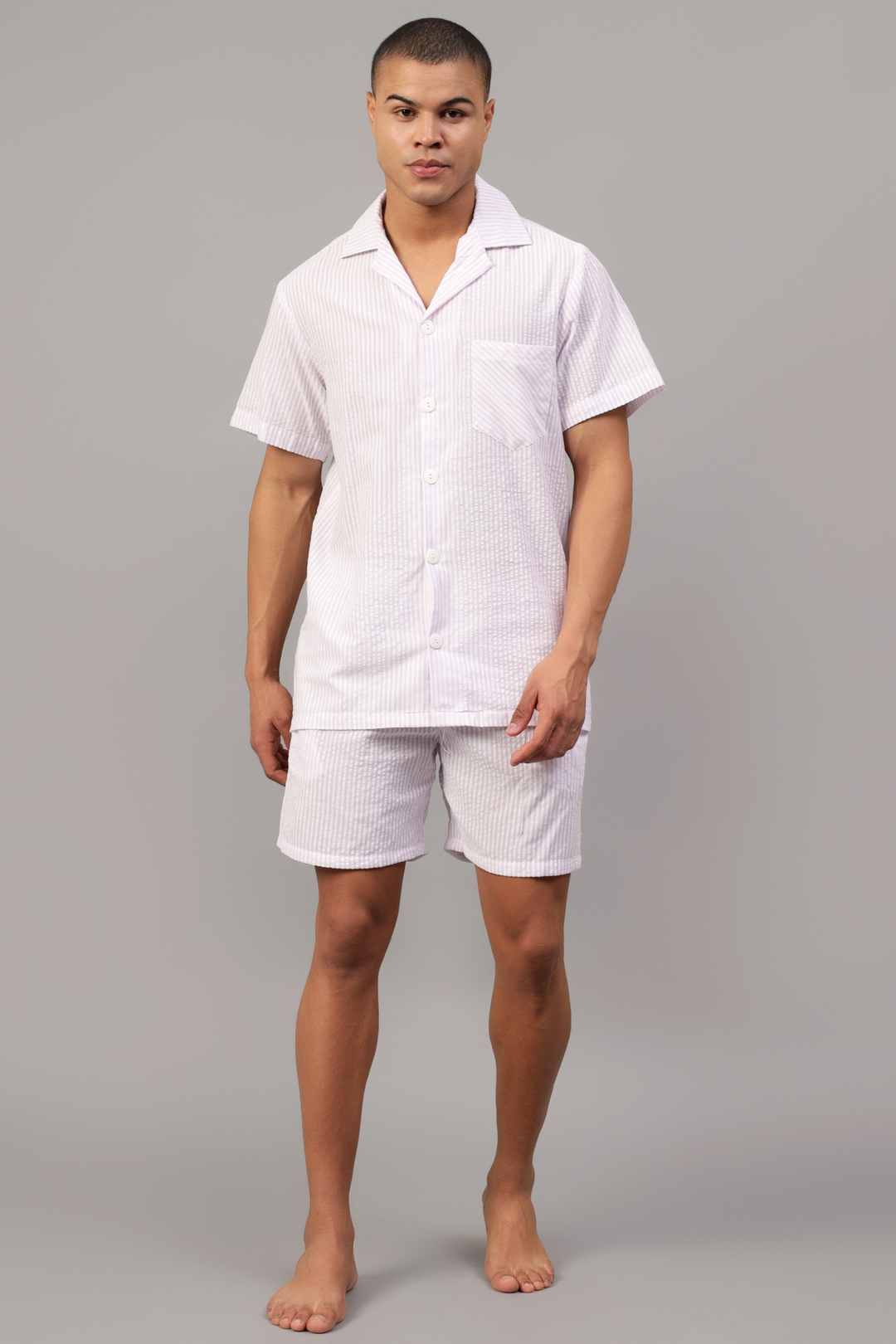 Lavender Haze Men Shorts Set