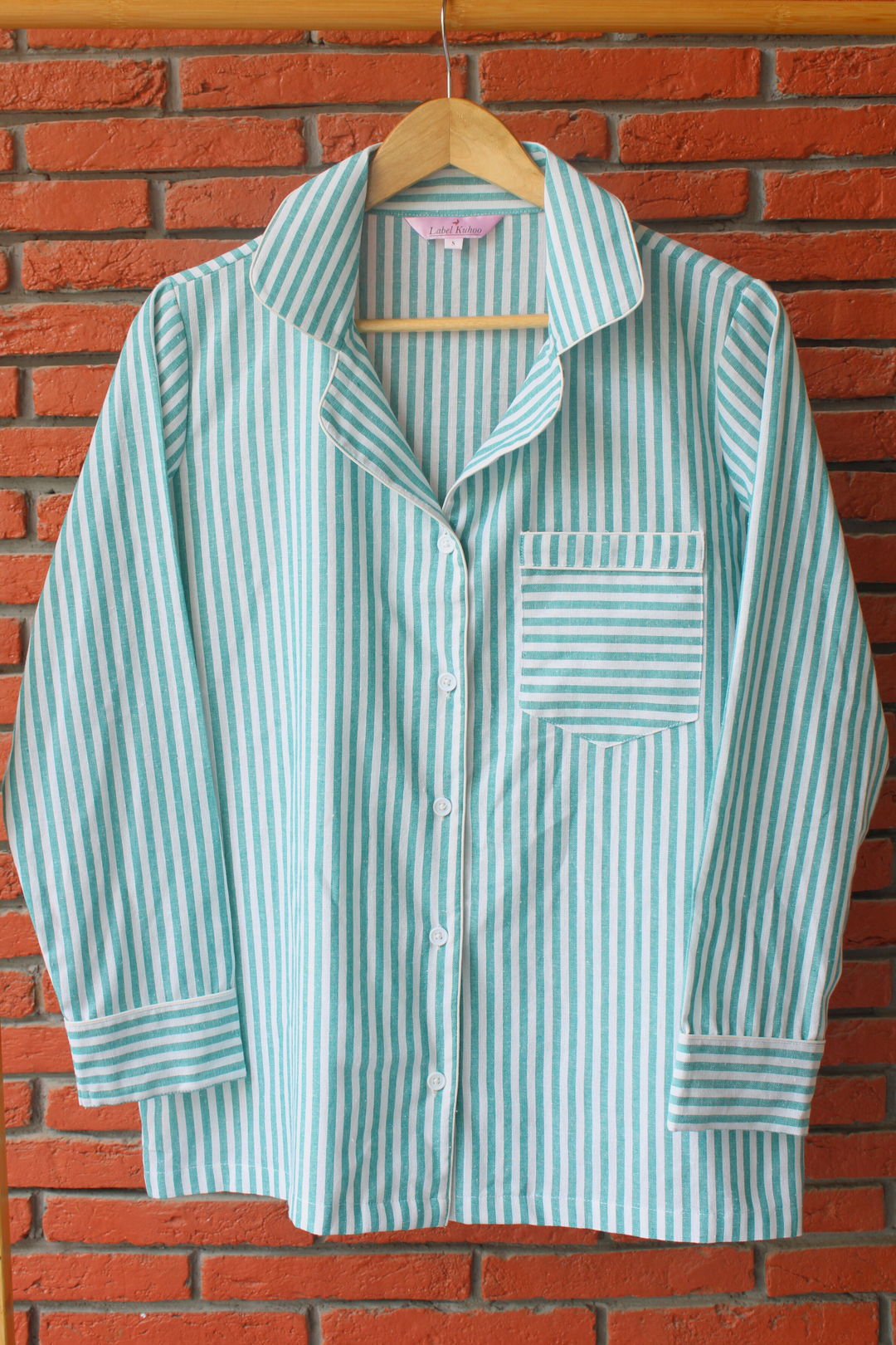 Minty Stripes Night Suit Set