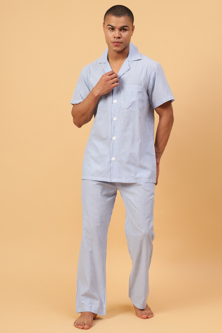 Blue Raspberry Men Night Suit Set