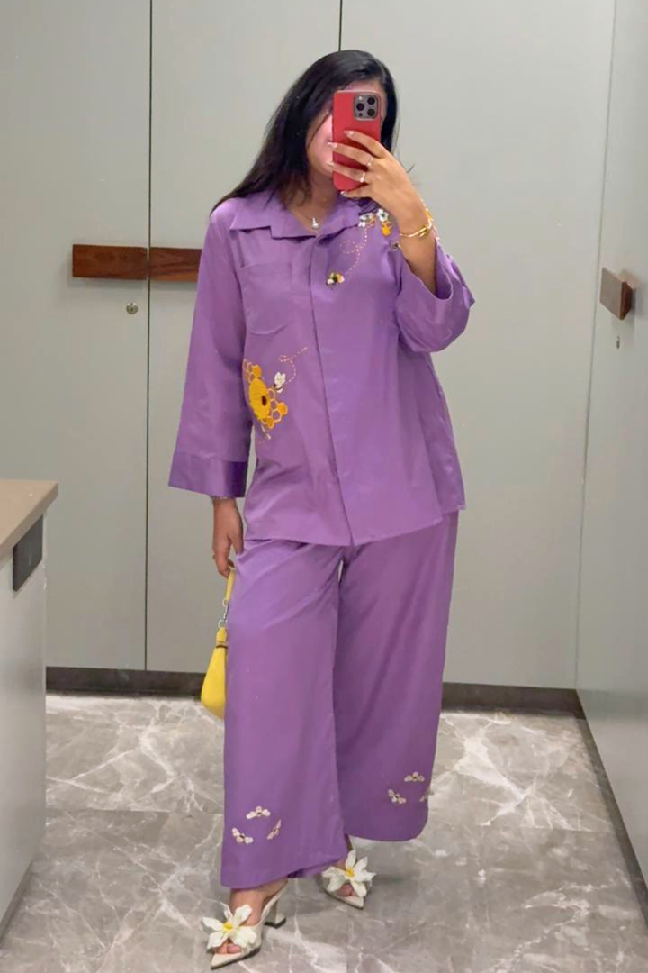 Purple Bee Co-ord Set