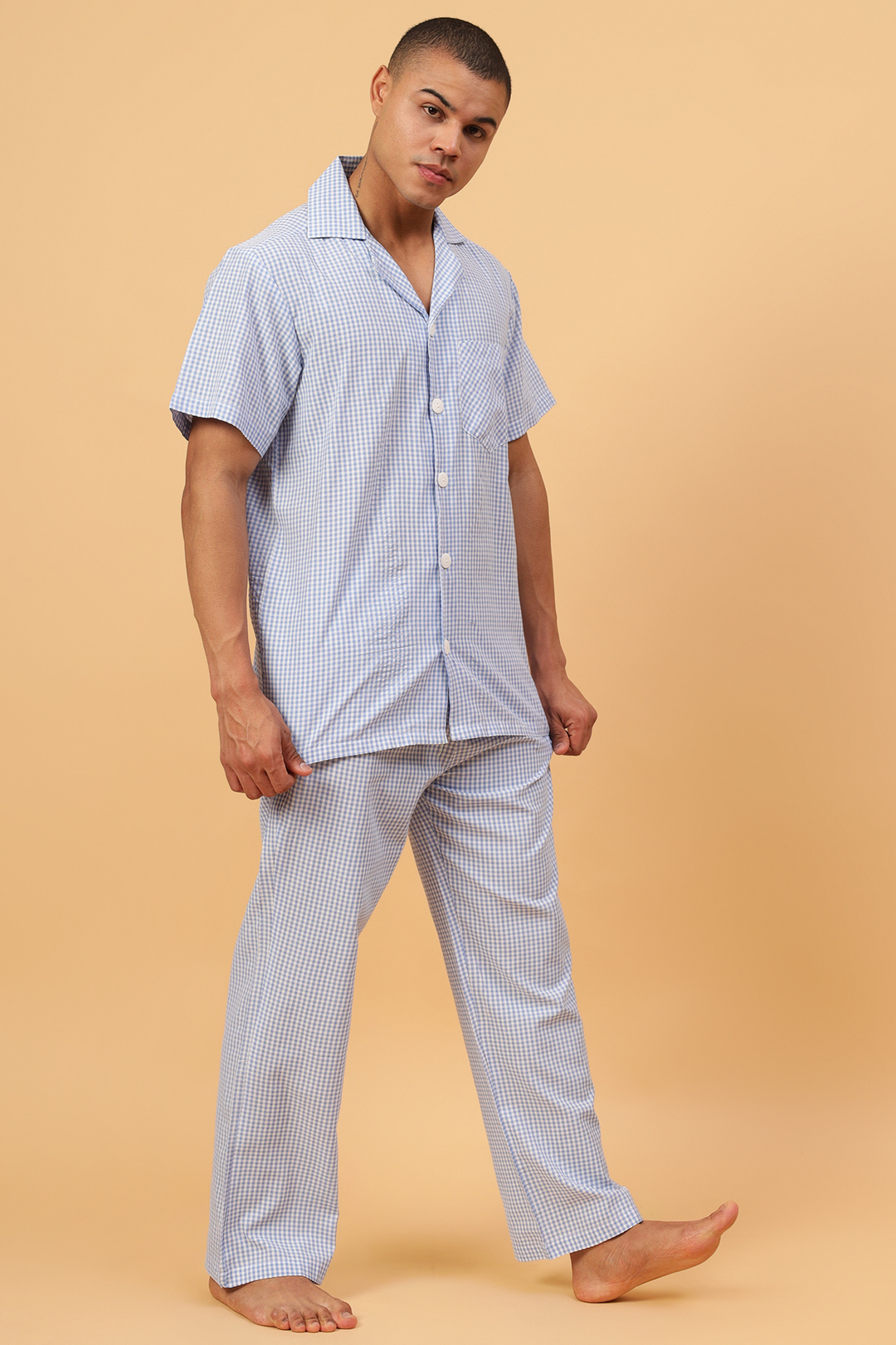 Blue Raspberry Men Night Suit Set