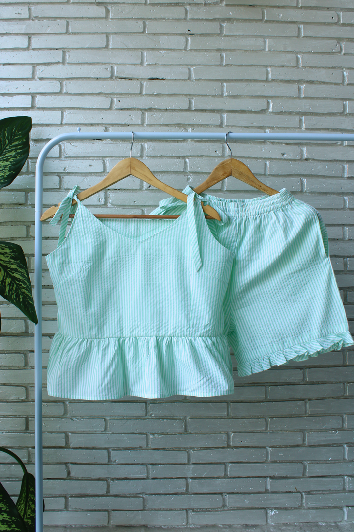 Mint Mojito Shorts Set