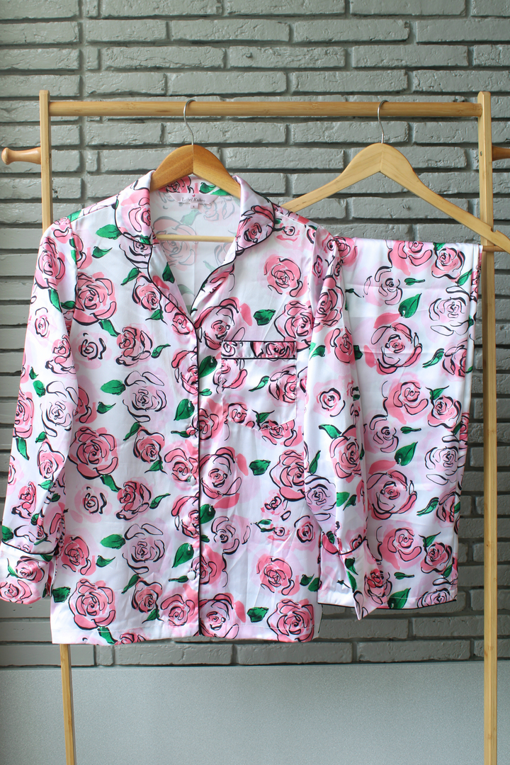 Rose Petal Night Suit Set