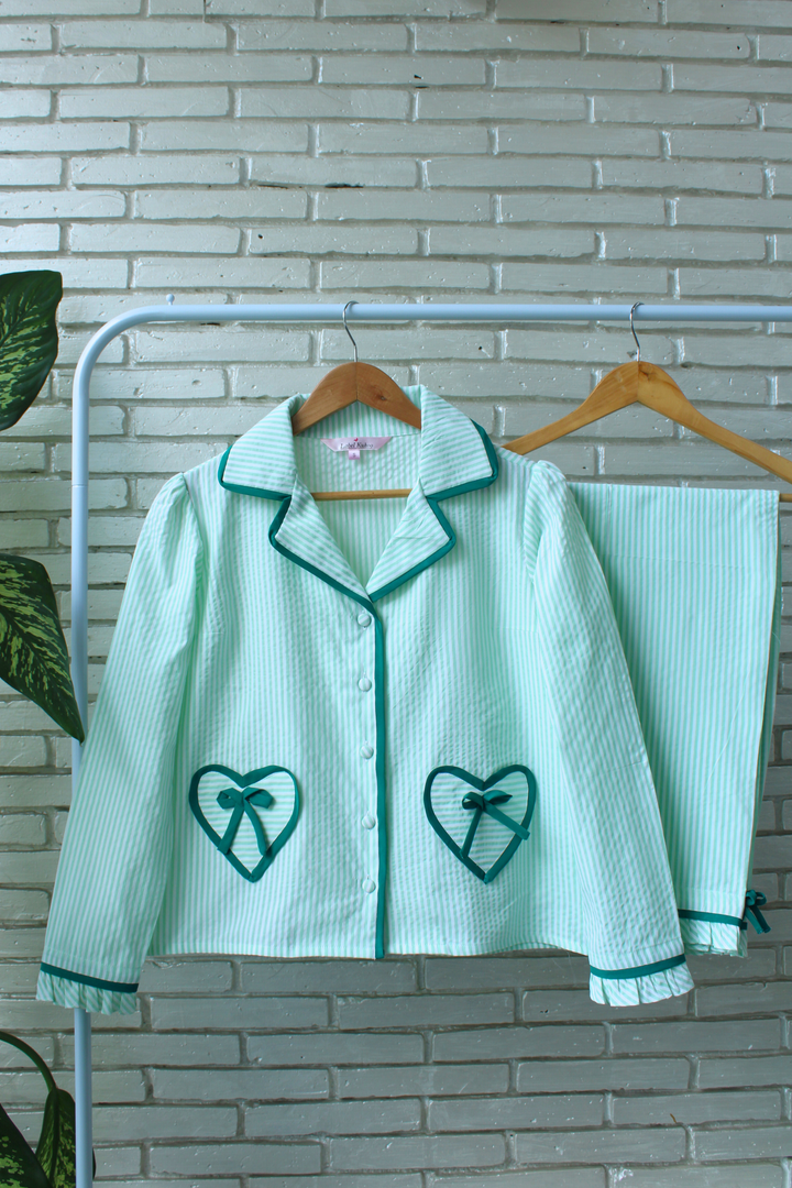 Minty Sweet Kids Night Suit Set (Girl)