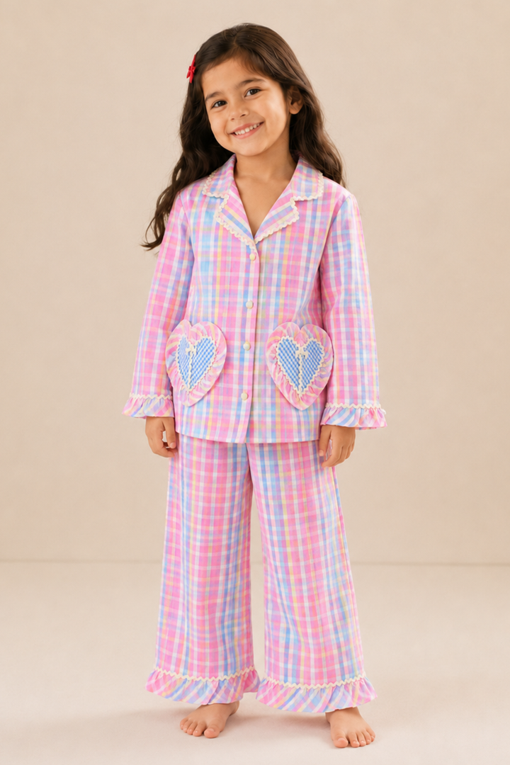 Bubble Pop Hearts Kids Night Suit Set (Girl)
