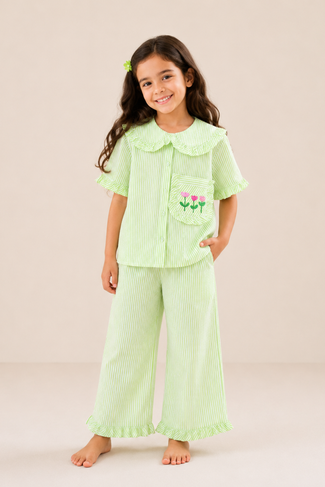 Spring Blooms Kids Night Suit Set (Girl)