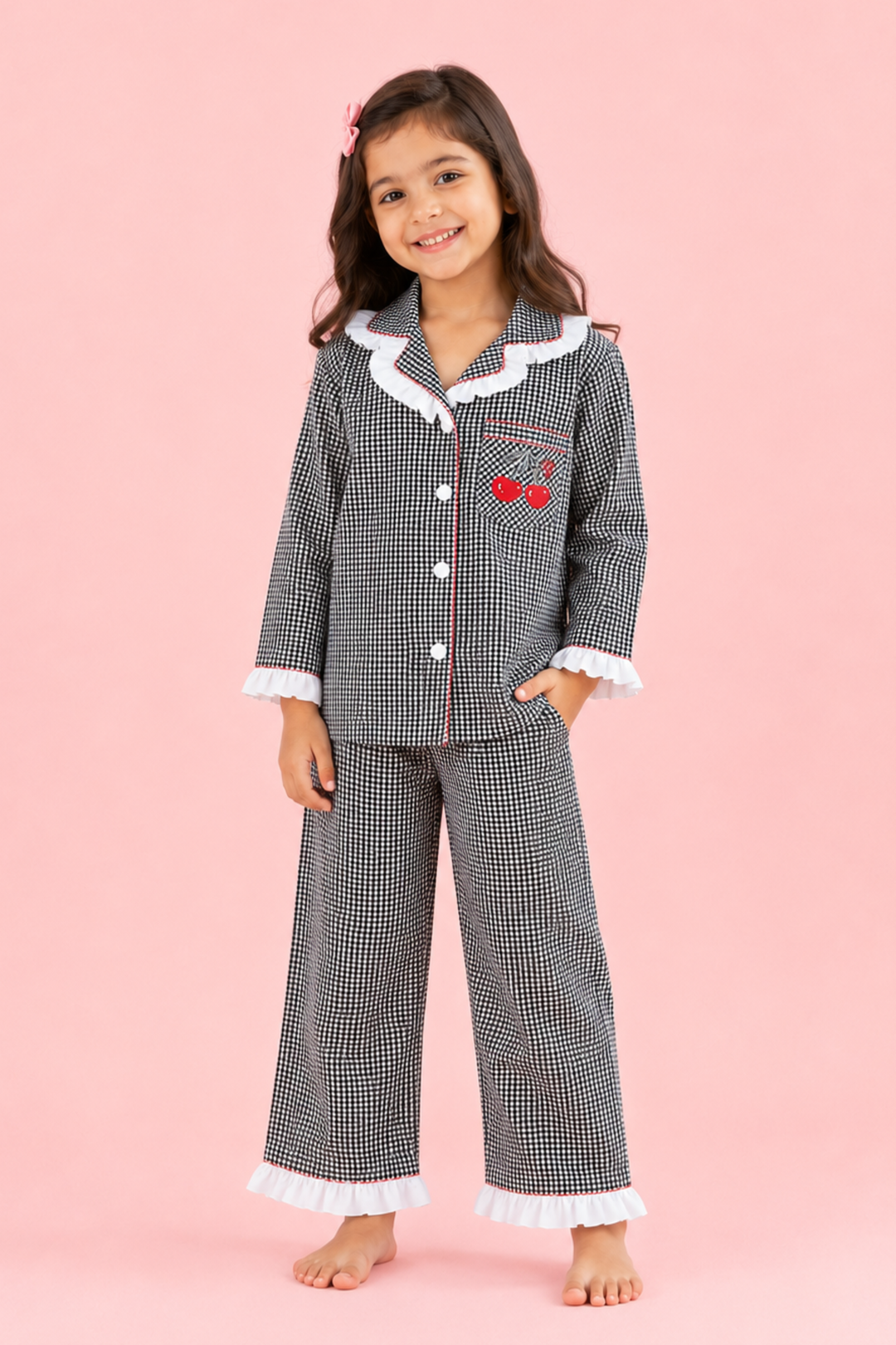 Cherry Kids Night Suit Set (Girl)
