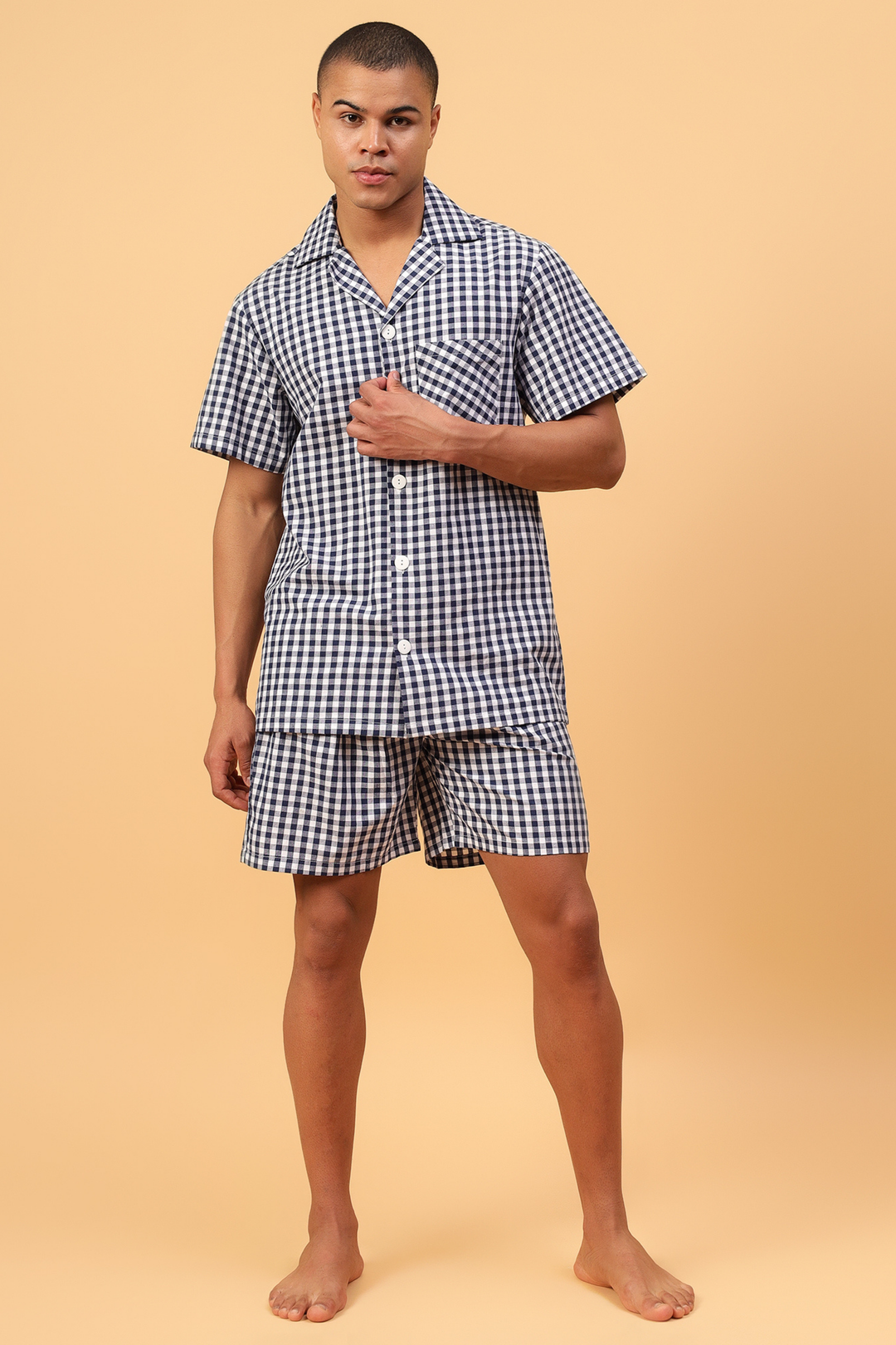 Fizzy Blue Men Shorts Set