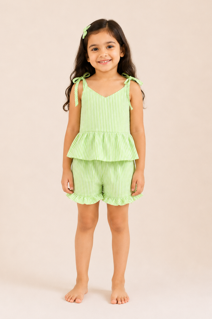 Kiwi Crush Kids Shorts Set (Girl)