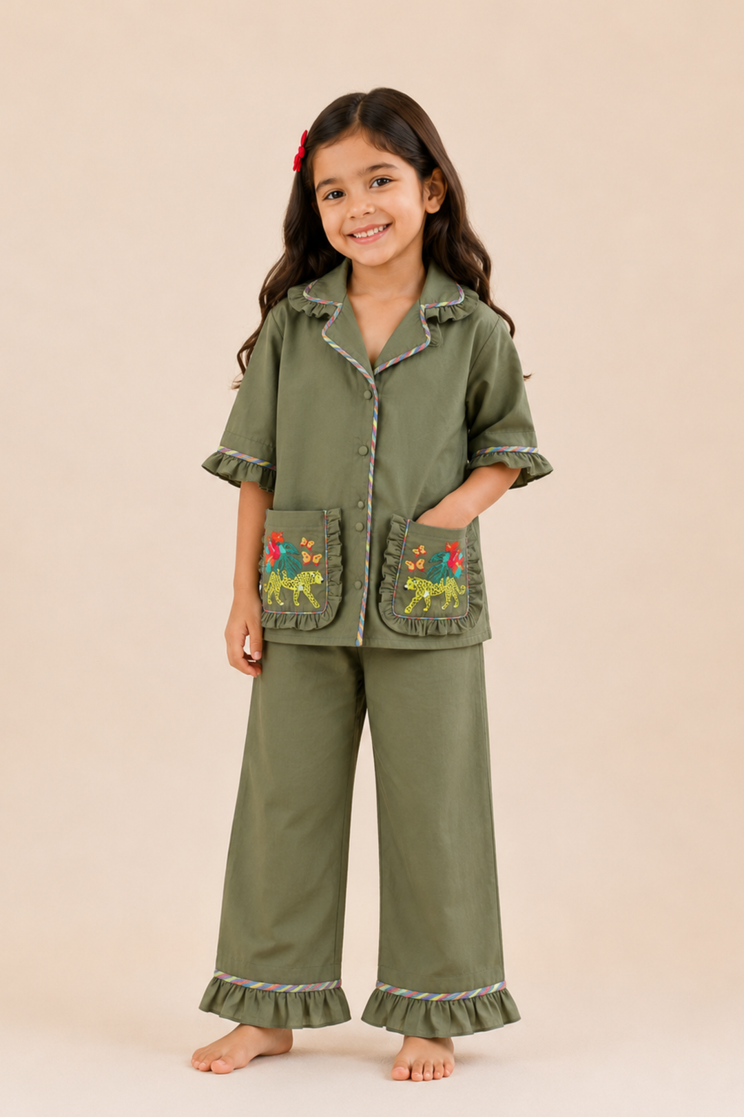 Panther Kids Night Suit Set (Girl)