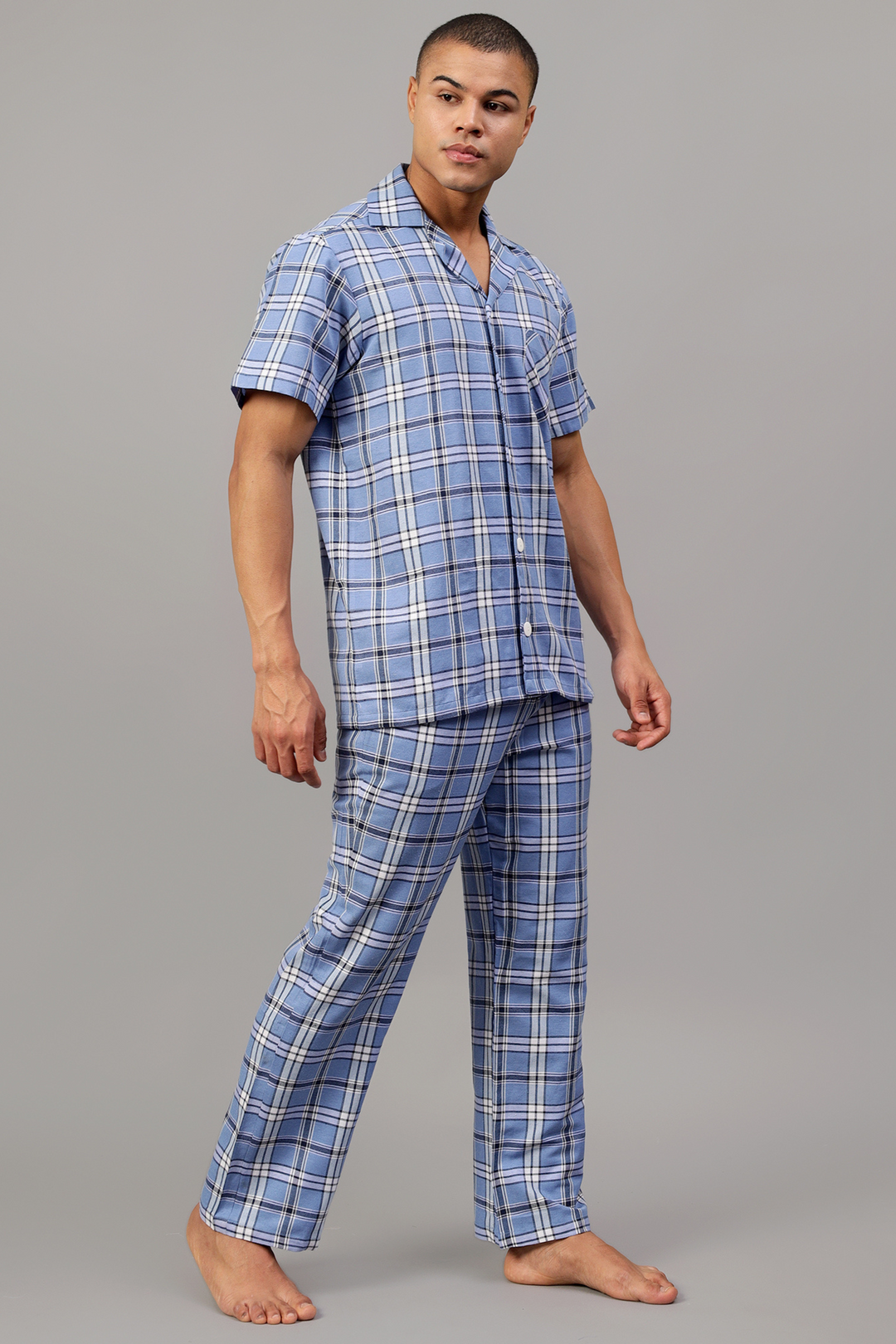 Blueberry Men Night Suit Set