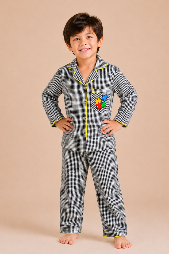 Puzzle Night Suit Set (Kids)