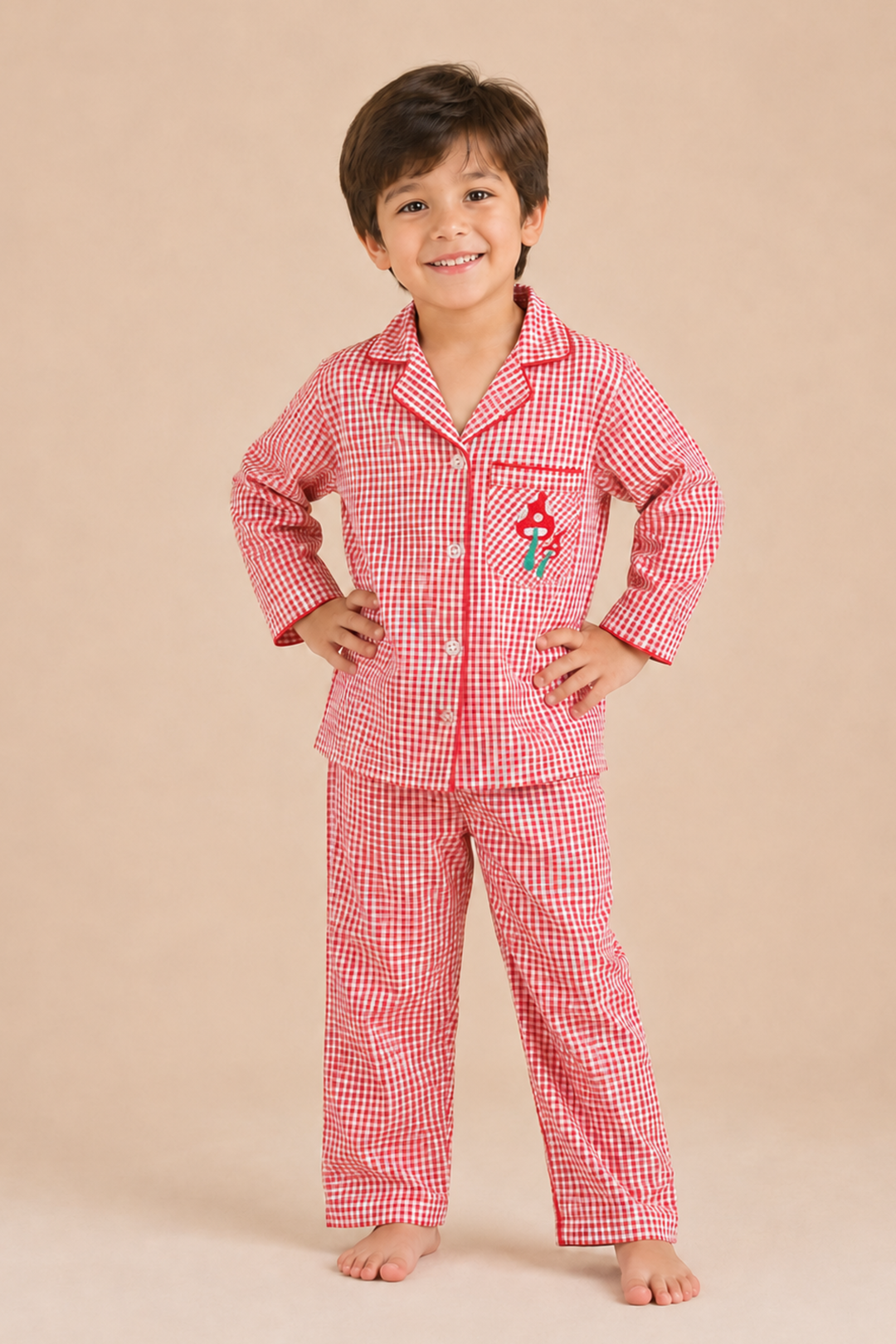 Mushroom Kids Night Suit Set (Boy)