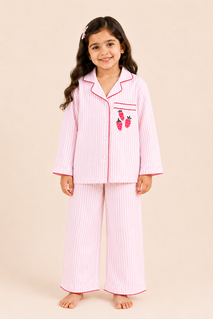 Strawberry Night Suit Set (Kids)