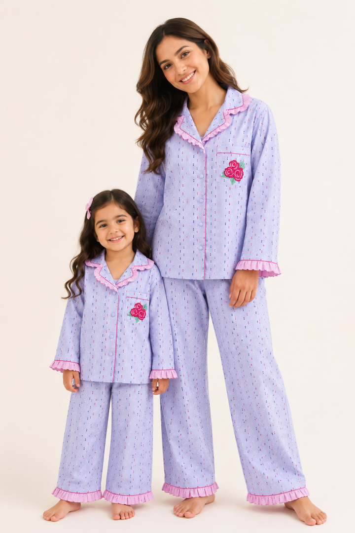 Rosy Blossom Duo Set (Mother & Daughter)