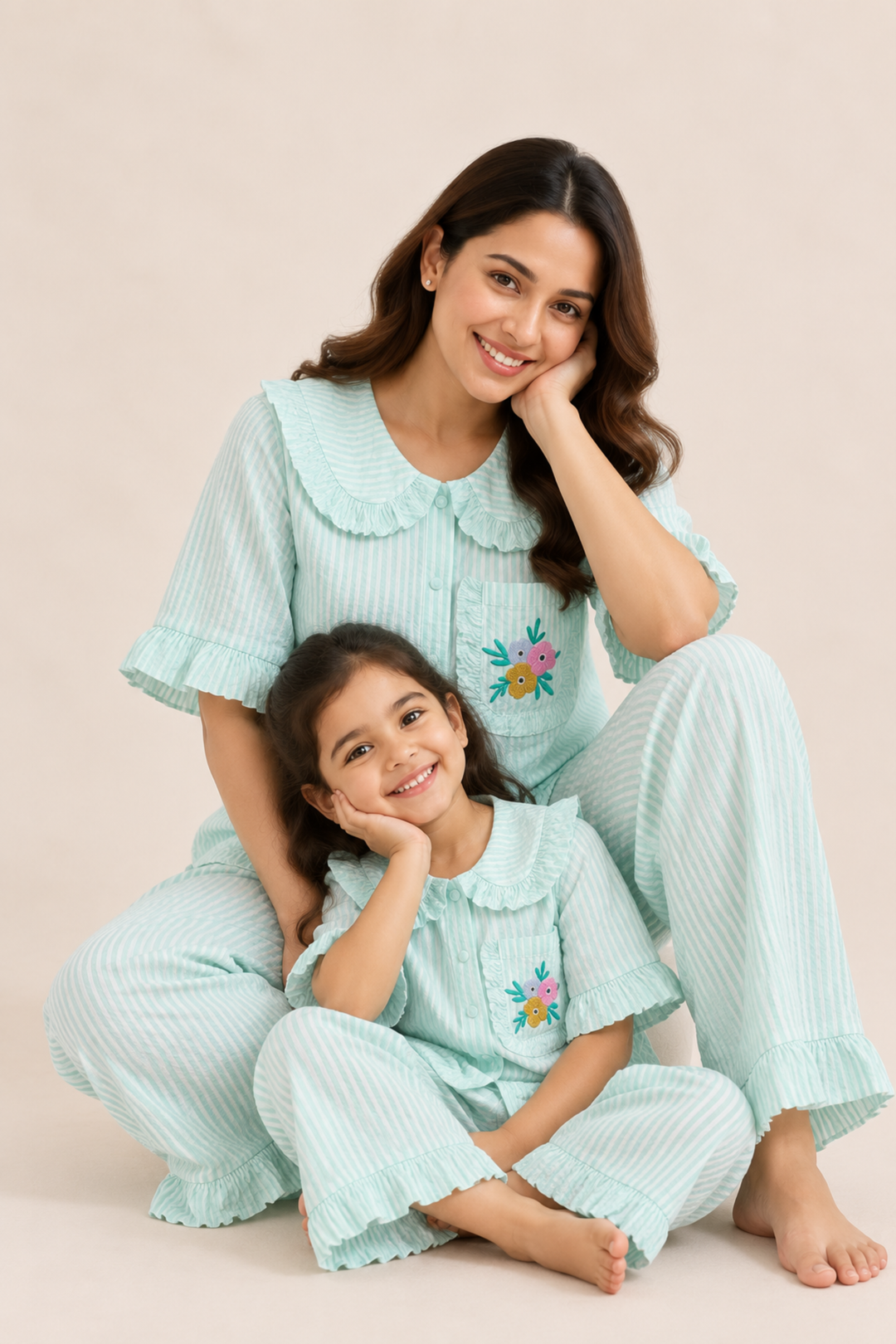 Mint Magnolia Duo Set (Mother & Daughter)