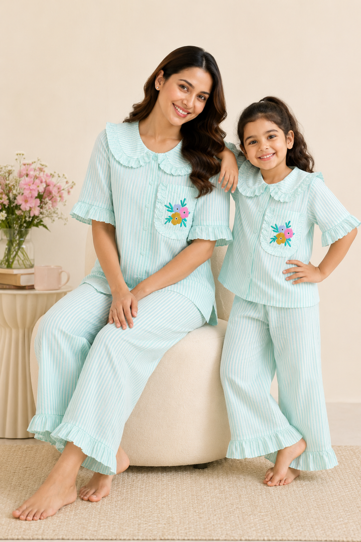 Mint Magnolia Duo Set (Mother & Daughter)