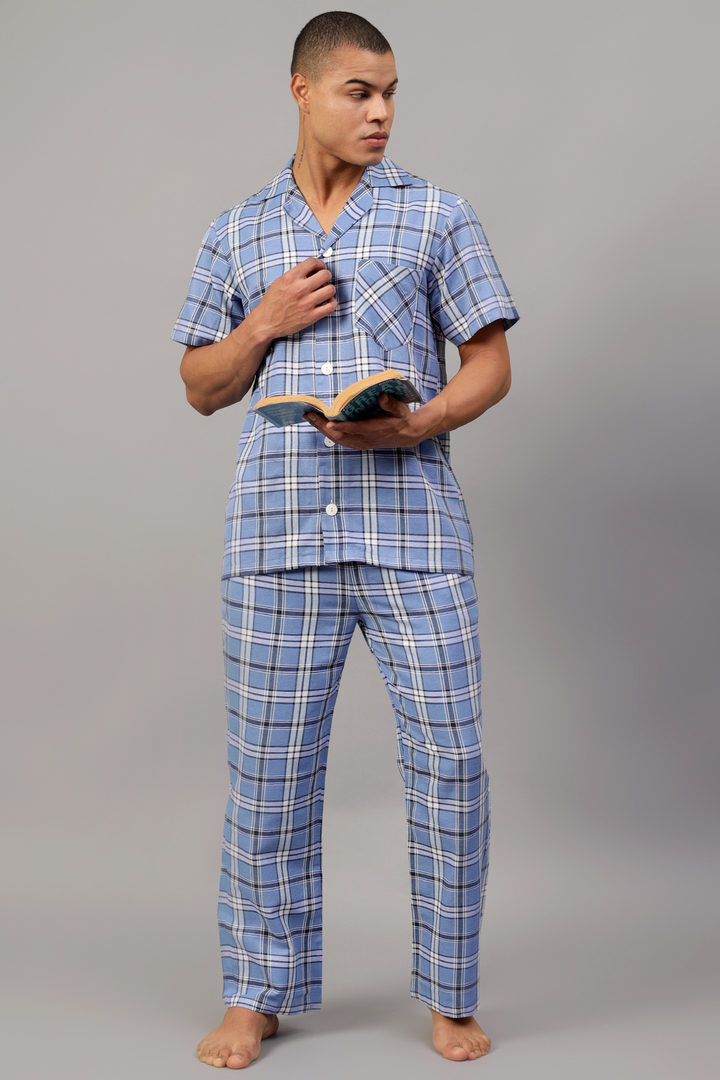 Blueberry Men Night Suit Set