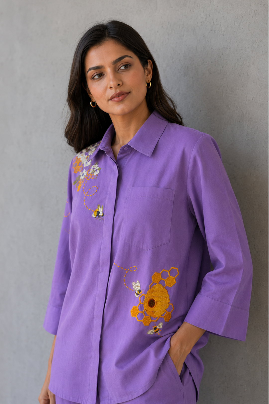 Purple Bee Co-ord Set