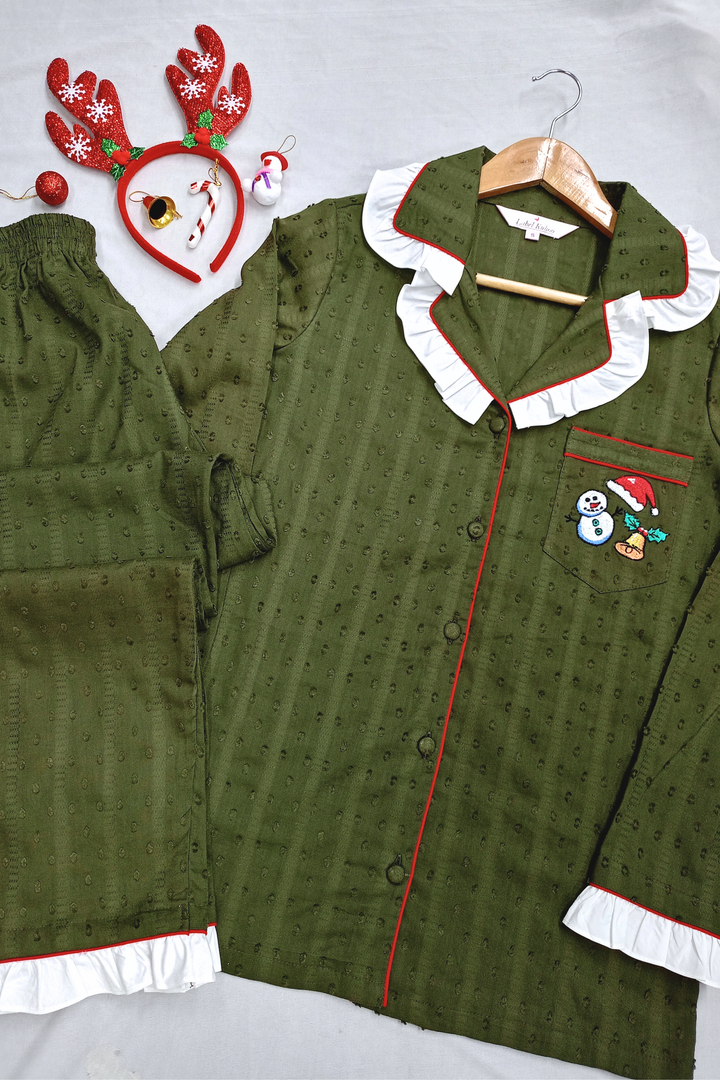 Merry Snowman Night Suit Set