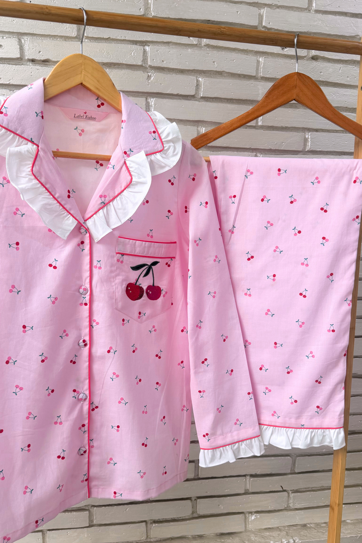 Cherry Love Night Suit Set