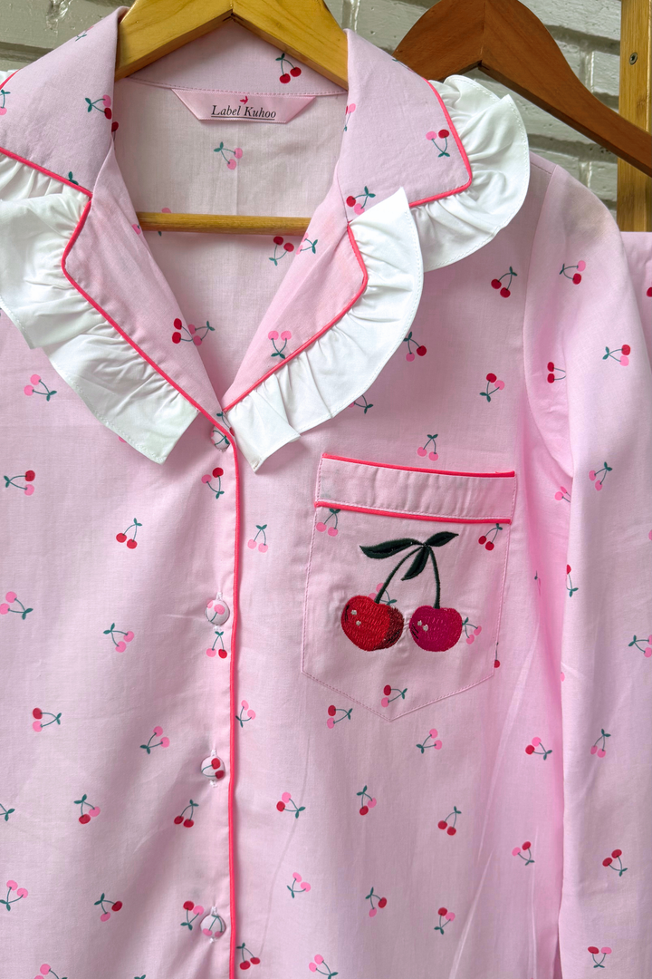 Cherry Love Night Suit Set