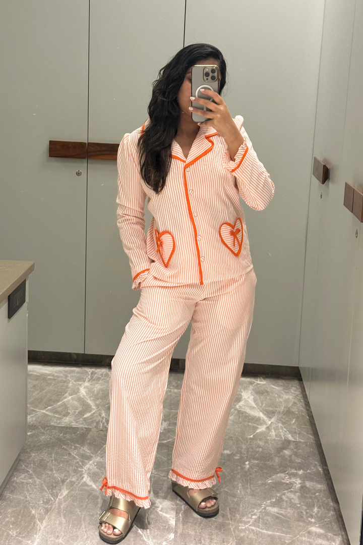 Orange Fizz Night Suit Set