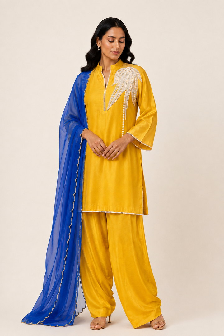 Noor In Bloom Farshi Set (Yellow)