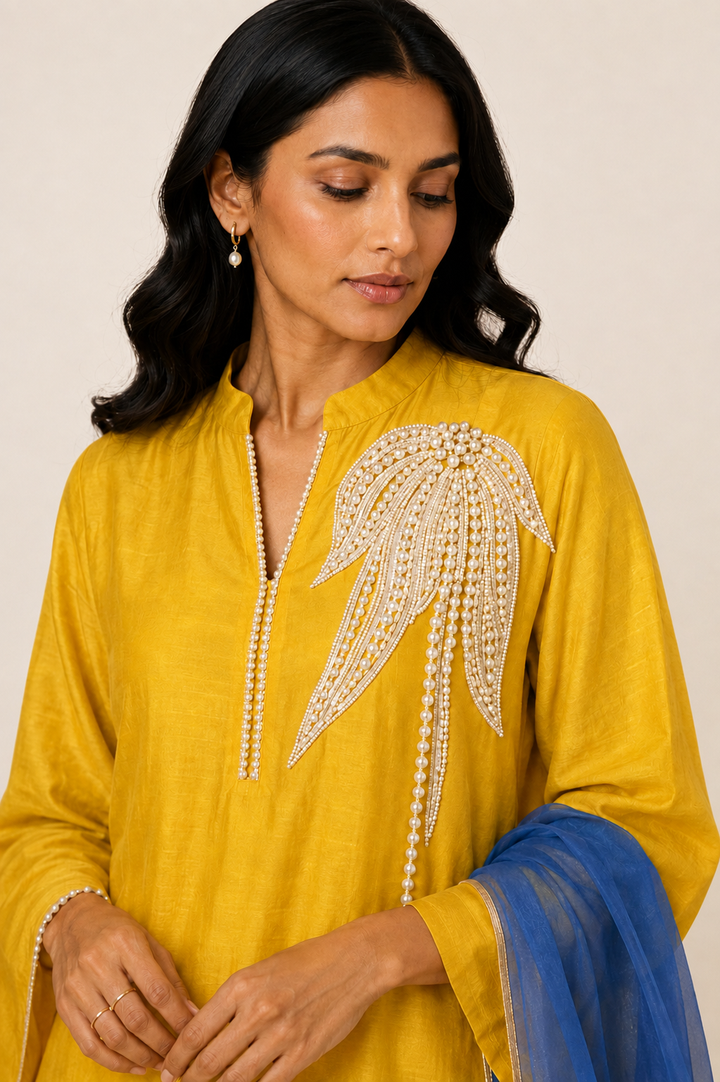 Noor In Bloom Farshi Set (Yellow)