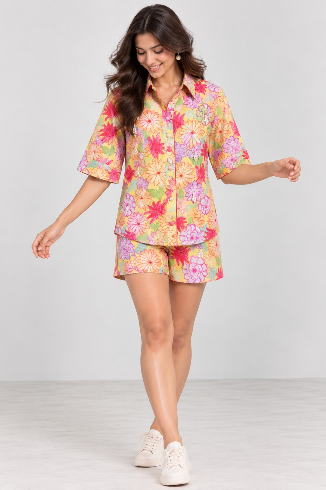 Sunny Floral Bloom Shorts Set