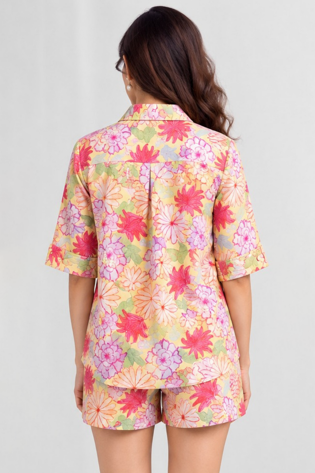 Sunny Floral Bloom Shorts Set