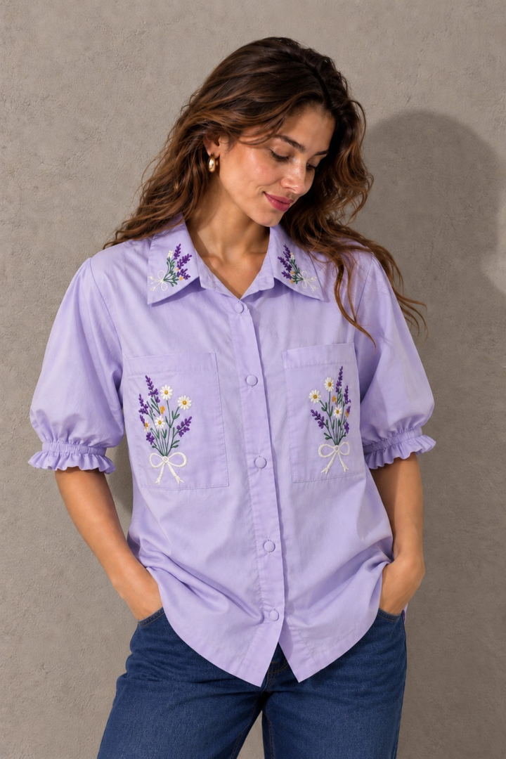 Lavender Bouquet Shirt