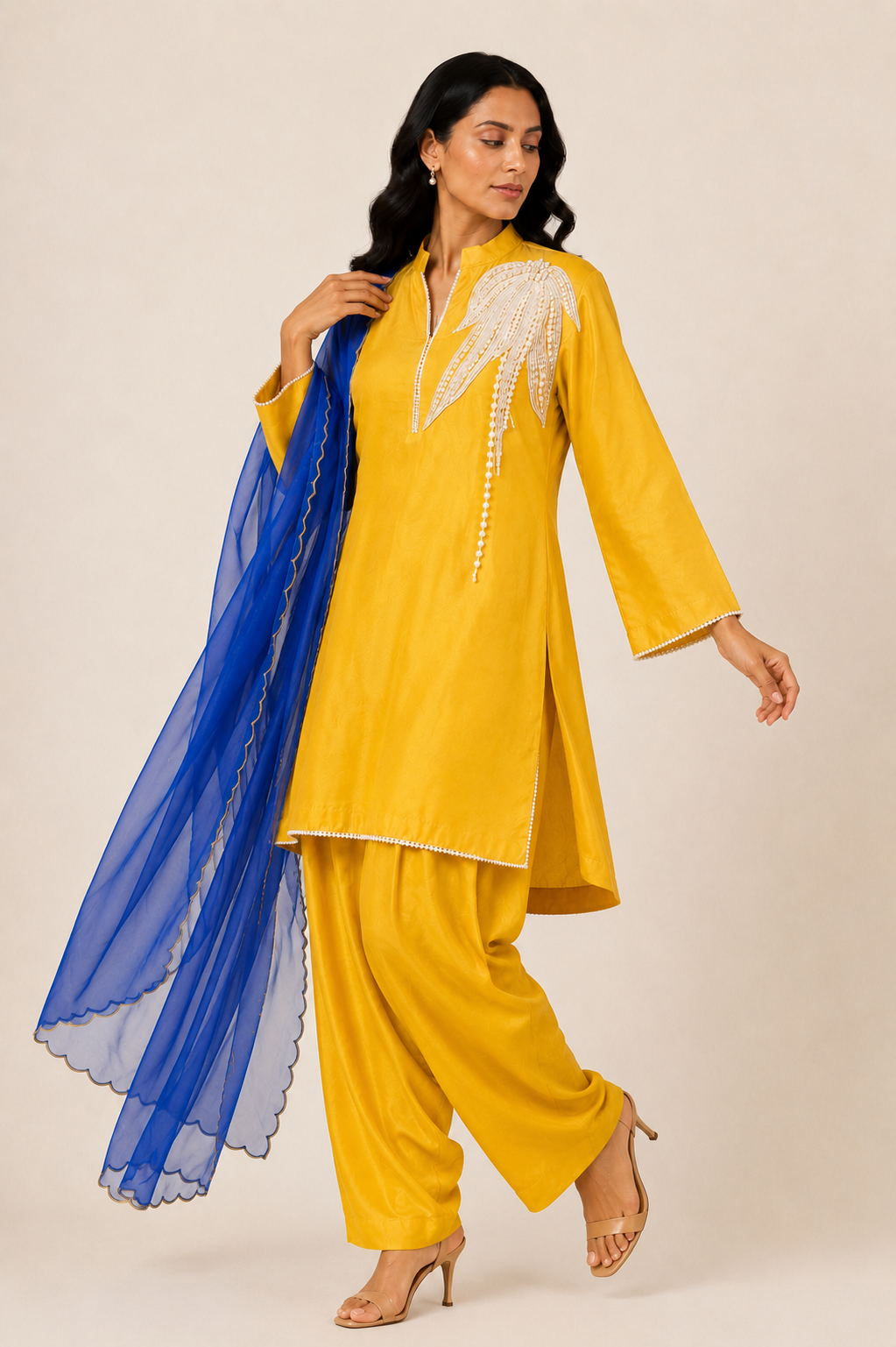 Noor In Bloom Farshi Set (Yellow)