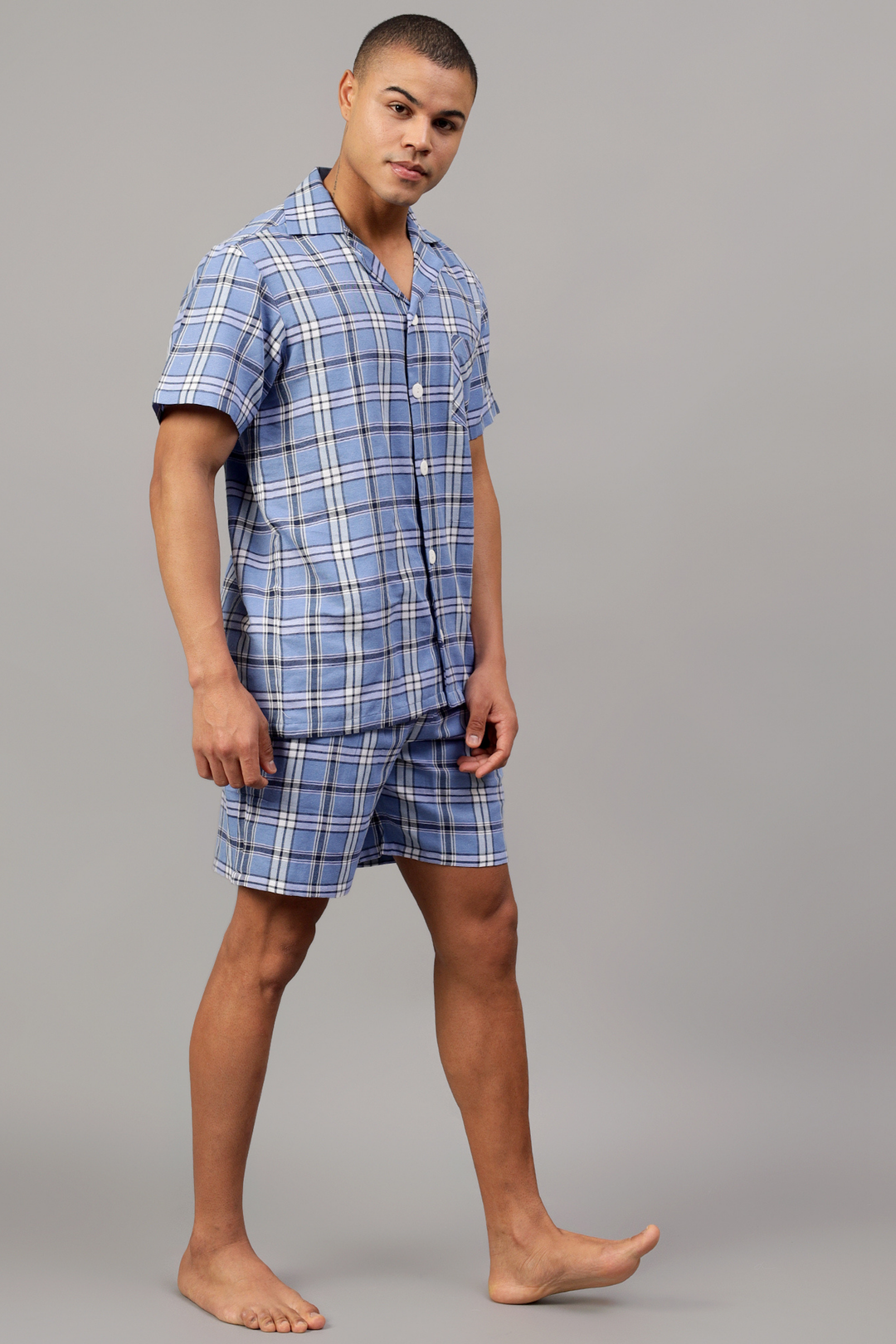 Blueberry Men Shorts Set